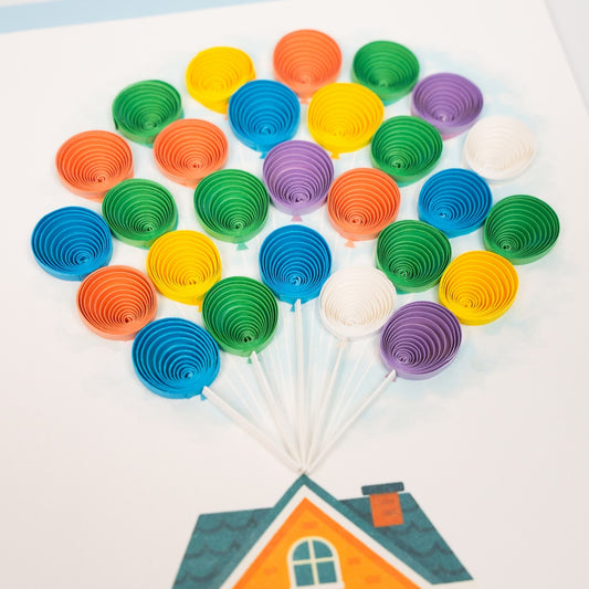 Lifted to New Beginnings Handmade Quilling New Home Card