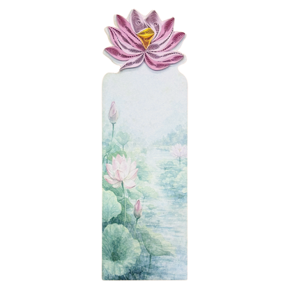 Lotus Serenity Quilling Bookmark