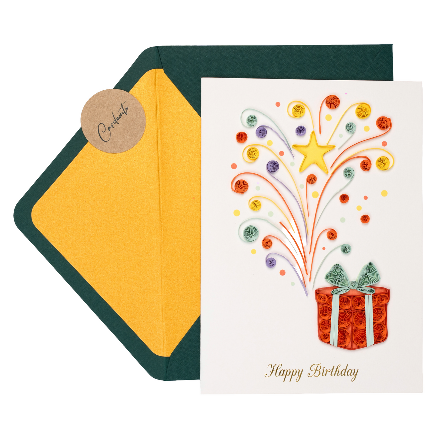 Starlit Surprise Luxury Handmade Quilling Birthday Greeting Card