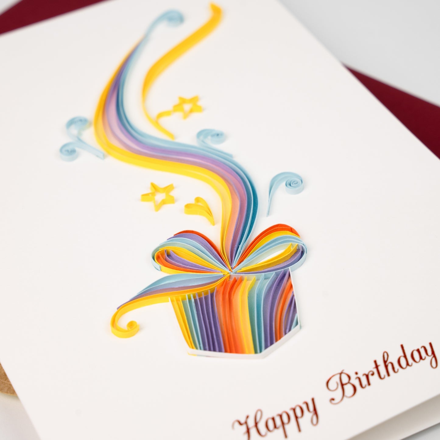 Whisper of Wishes Luxury Handmade Quilling Birthday Greeting Card