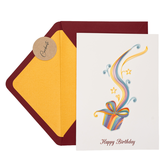 Whisper of Wishes Luxury Handmade Quilling Birthday Greeting Card