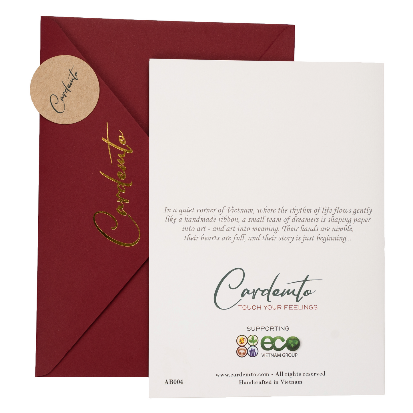 Crimson Grace Luxury Handmade Quilling Rose Birthday Card