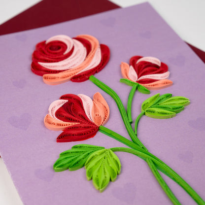 Petals of Tenderness Luxury Handmade Quilling Floral Greeting Card