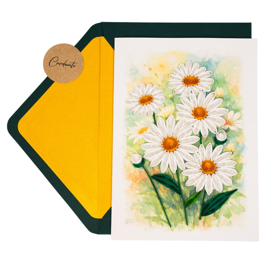 Whispers of Light Handmade Quilling Floral Card