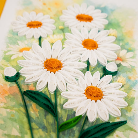 Whispers of Light Handmade Quilling Floral Card