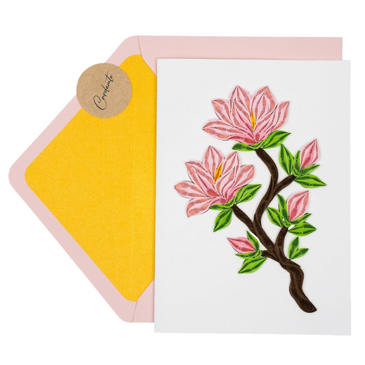 Magnolia Reverie Handmade Quilling Magnolia Card