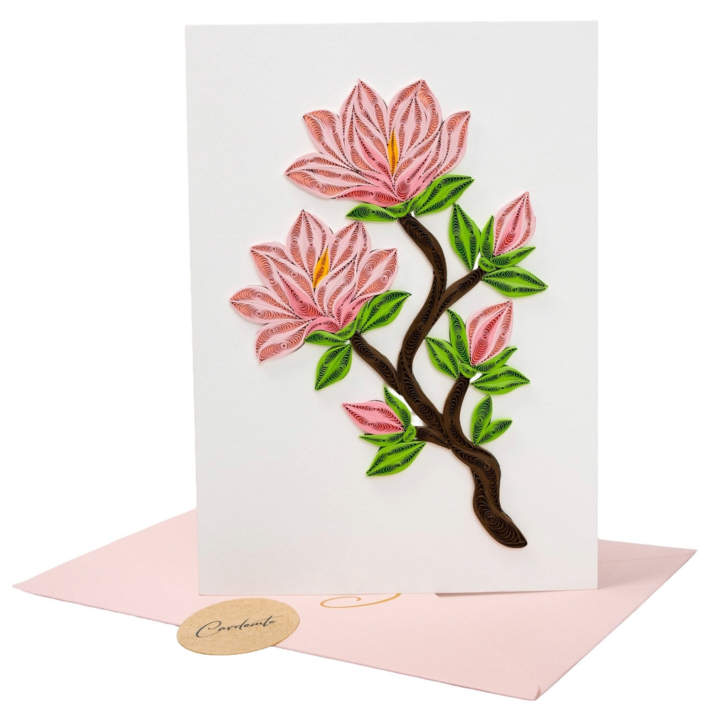 Magnolia Reverie Handmade Quilling Magnolia Card