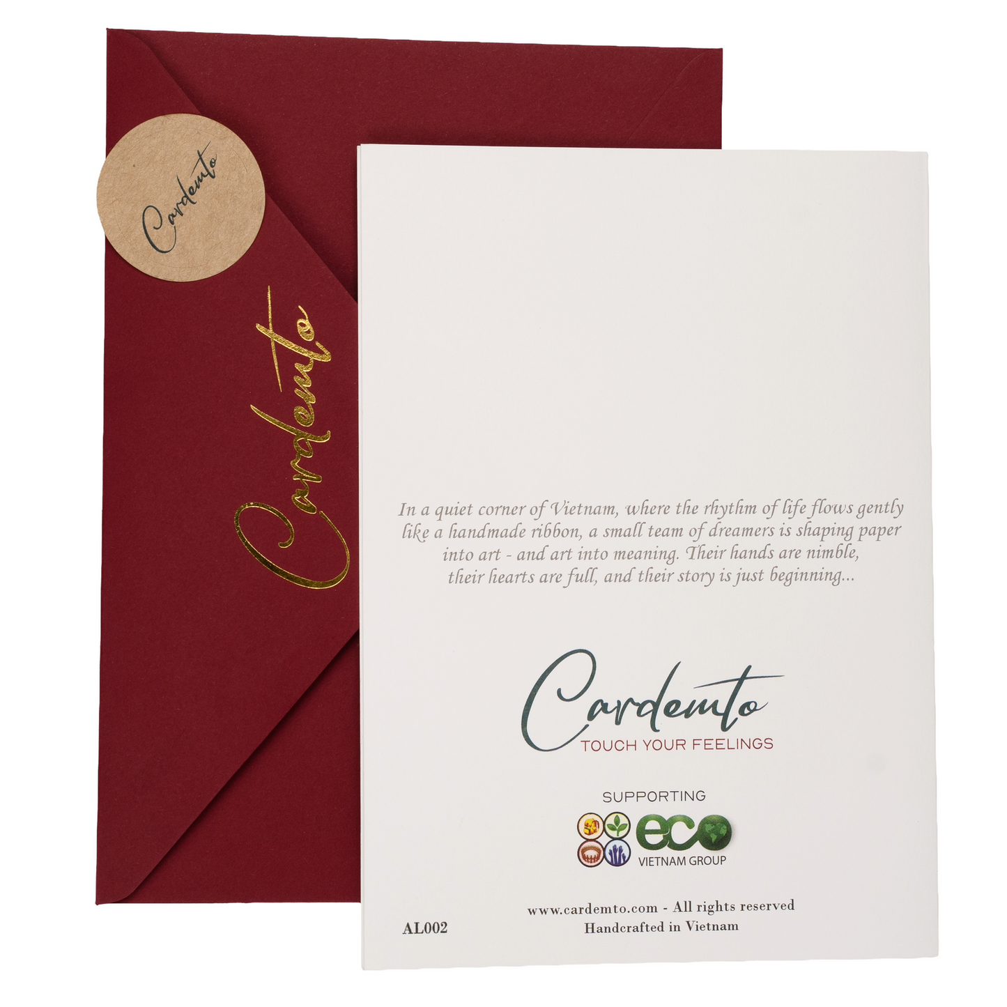 Emerald Bride Luxury Handmade Quilling Wedding Card