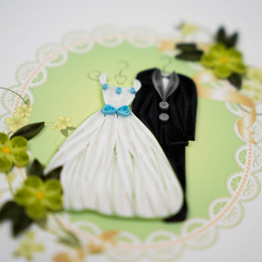 Bound in Forever Handmade Quilling Wedding Card