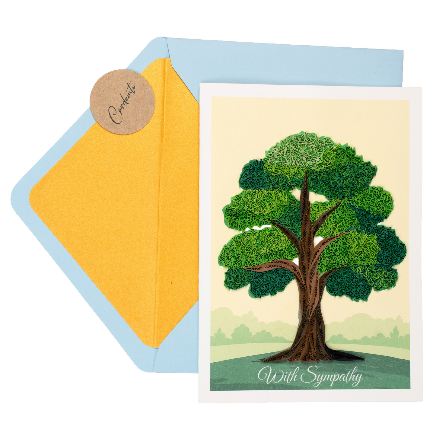 Everlasting Roots Luxury Handmade Quilling Sympathy Card