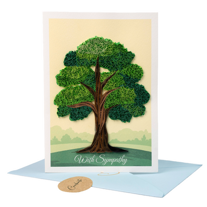 Everlasting Roots Luxury Handmade Quilling Sympathy Card